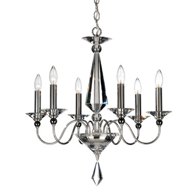 Schonbek - 9676-40CL - Six Light Chandelier - Jasmine - Polished Silver