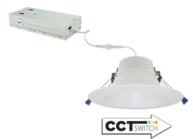 Elco Lighting - ERT625CT5W - 6"RND RFLCTR 12W 850LMN DIM 120/277 5CCT - All White