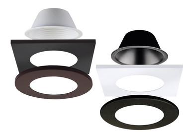 Elco Lighting - ERT22SQB - 2" SQR BLACK TRIM FOR FLEXA ELM - All Black