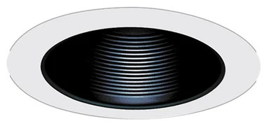 Elco Lighting - ELM530B - 5" BLK MTL BAFL TRM - Black with White Trim