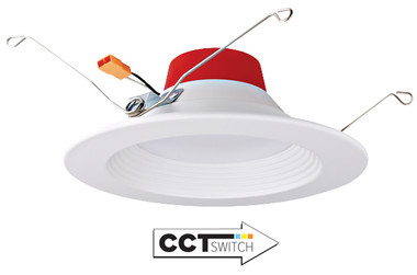 Elco Lighting - EL670CT5W - 6" LED BAFFLE INSERT W/ADAPTER 5CCT - All White