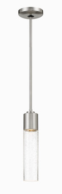 George Kovacs - P971-084 - One Light Mini Pendant - Light Rain - Brushed Nickel