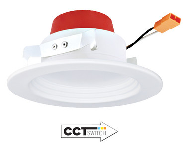 Elco Lighting - EL460CT5W - 4" LED BAFFLE INSERT W/ADAPTOR 5CCT - All White