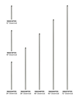Hinkley - 990072FSS - Downrod - 72" Downrod - Satin Steel