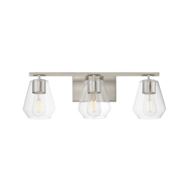 Maxim - 21333CLSN - Three Light Bath Vanity - Geode - Satin Nickel