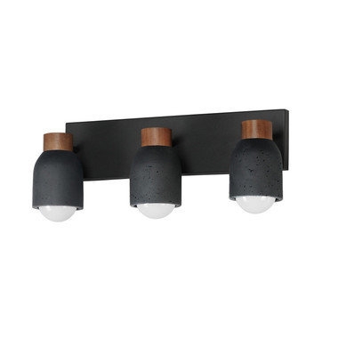Maxim - 10623LVBK - Three Light Bath Vanity - Pompeii - Lava / Black