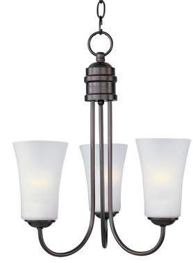 Maxim - 10043FTOI - Three Light Chandelier - Logan - Oil Rubbed Bronze