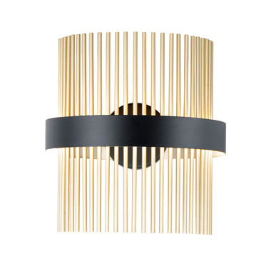 ET2 - E34251-BKSBR - LED Wall Sconce - Chimes 5CCT - Black / Satin Brass