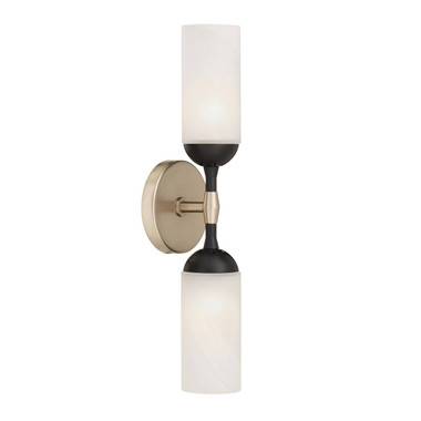 Arteriors - DWC102 - Two Light Wall Sconce - Emmett - Opal Swirl/Dark Vintage Silver