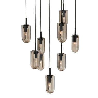 Arteriors - DSC16 - Nine Light Chandelier - Javier - Smoke/English Bronze