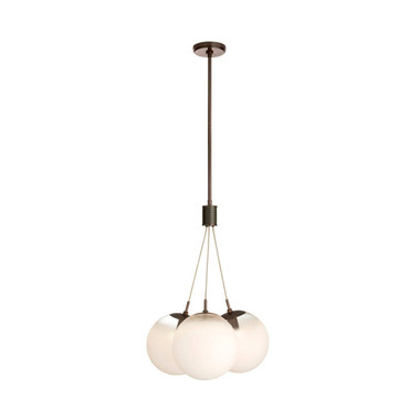 Arteriors - DSC14 - Three Light Chandelier - Trinity - Frost Ombre/Heritage Brass