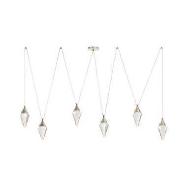 Arteriors - DLC61 - LED Chandelier - Berkley - Clear/Vintage Silver