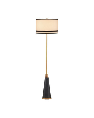 Currey and Company - 8000-0174 - One Light Floor Lamp - Gieves - Black/Bronze/Antique Brass