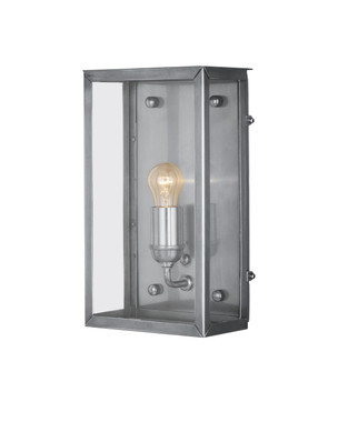 Currey and Company - 5500-0054 - One Light Outdoor Wall Sconce - Royster - Antique Silver/Clear
