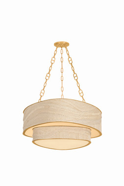Corbett Lighting - 587-32-VGL - Nine Light Chandelier - Kiso - Vintage Gold Leaf