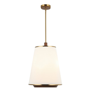 Varaluz - 520F03SBW - Three Light Foyer Pendant - Desert Flyer - Satin Brass/Medium Walnut