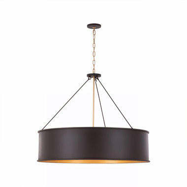 Varaluz - 323P06DBFG - Six Light Pendant - Cannery - Dark Bronze / French Gold