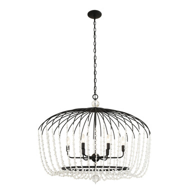 Varaluz - 343N06MB - Six Light Pendant - Voliere - Matte Black