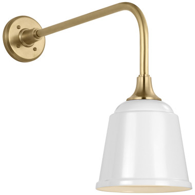 Visual Comfort Signature - TOB 2809HAB/S5-WHT - LED Barn Light - Academy Barn Light - Hand-Rubbed Antique Brass