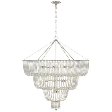 Visual Comfort Signature - ARN 5303BSL-CG - LED Chandelier - Jacqueline - Burnished Silver Leaf