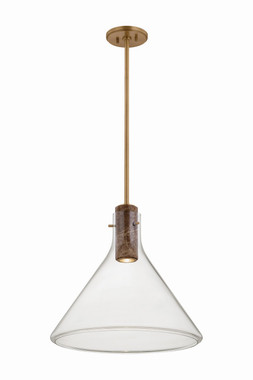 Hudson Valley - 1619-PBR - One Light Pendant - West Hill - Patina Brass