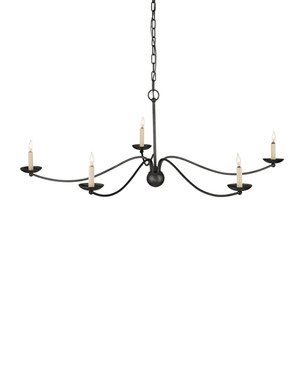Currey and Company - 9000-1485 - Five Light Chandelier - Franz - Black