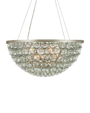 Currey and Company - 9000-1428 - Six Light Chandelier - Eau de Vie - Clear / Contemporary Silver Leaf / Contemporary Silver