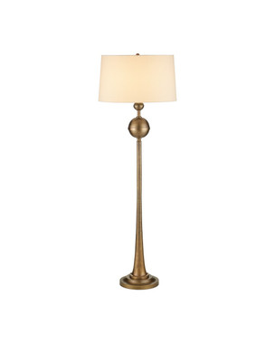 Currey and Company - 8000-0179 - One Light Floor Lamp - Boullee - Antique Brass