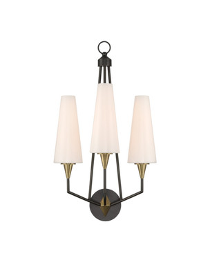 Currey and Company - 5000-0303 - LED Wall Sconce - Hennin - Polished Antique Brass/Oil Rubbed Bronze