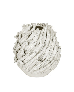 Currey and Company - 1200-1109 - Vase - Seadrift - White