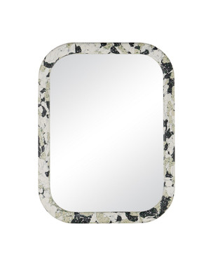 Currey and Company - 1000-0185 - Mirror - Wolcott - White / Black / Green
