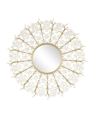 Currey and Company - 1000-0165 - Mirror - Levain - Gold Leaf
