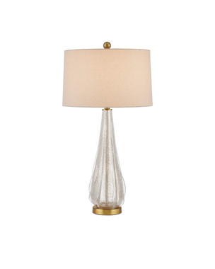 Currey and Company - 6000-0946 - One Light Table Lamp - Zyphyrine - Clear/Gold/Antique Brass