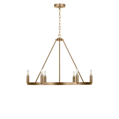 Generation Lighting - GLC2016SB - Six Light Chandelier - Mirla - Satin Brass