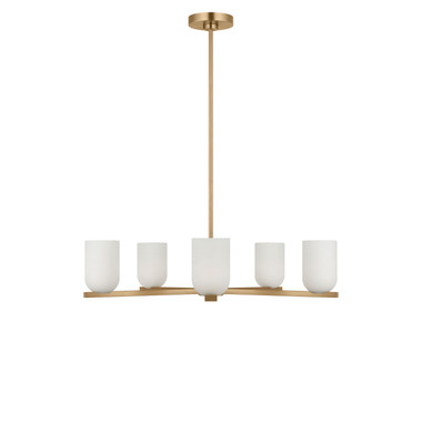 Generation Lighting - GLC1935SBE - Five Light Chandelier - Neblina - Satin Brass