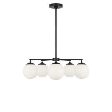 Generation Lighting - GLC1795MBK - Five Light Chandelier - Nube - Midnight Black