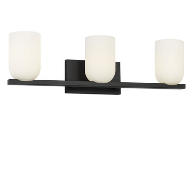 Generation Lighting - GLV1973MBK - Three Light Vanity - Neblina - Midnight Black