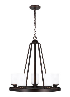 Generation Lighting - 3130705EN3-710 - Five Light Chandelier - Kemal - Bronze