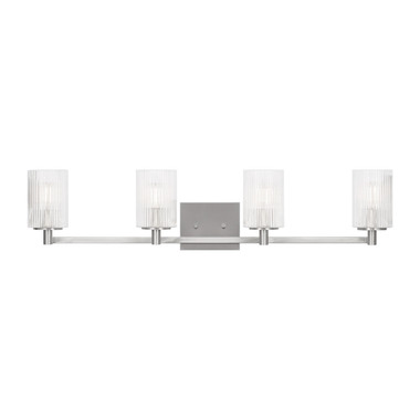 Generation Lighting - GLV1044EN/BS - Four Light Wall / Bath - Lando - Brushed Steel