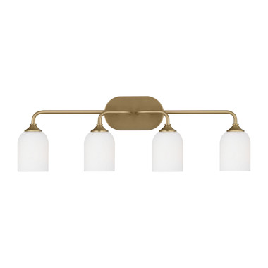 Generation Lighting - GLV1024EN3/SB - Four Light Vanity - Emile - Satin Brass