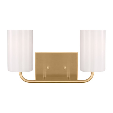 Generation Lighting - GLV1002EN3/SB - Two Light Vanity - Rhett - Satin Brass