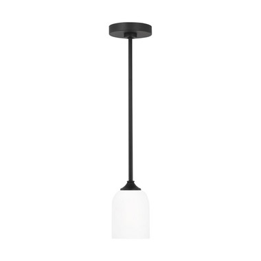 Generation Lighting - GLP1021EN3/MBK - One Light Mini Pendant - Emile - Midnight Black