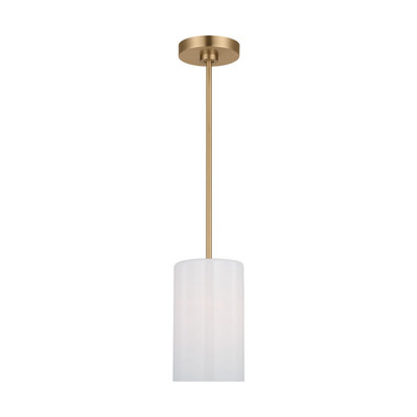 Generation Lighting - GLP1001EN3/SB - One Light Mini Pendant - Rhett - Satin Brass