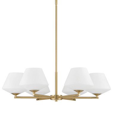 Hunter - 48097 - Six Light Chandelier - Celestial Valley - Alturas Gold