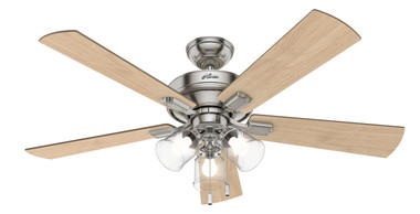 Hunter - 54206 - 52" Ceiling Fan - Crestfield - Brushed Nickel