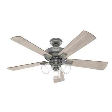Hunter - 51857 - 52" Ceiling Fan - Crestfield - Matte Silver
