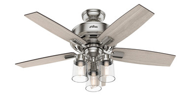 Hunter - 50417 - 44"Ceiling Fan - Bennett - Brushed Nickel