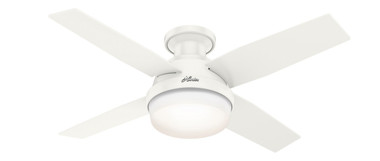 Hunter - 50399 - 44" Ceiling Fan - Dempsey - Fresh White