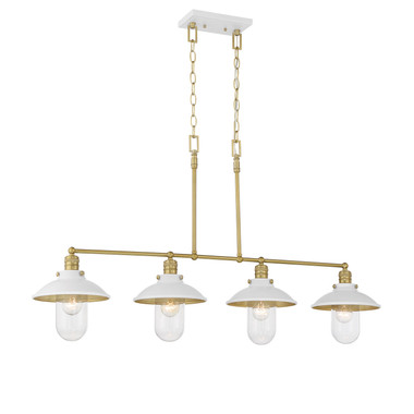 Minka-Lavery - 5137-799 - Four Light Island Pendant - Downtown Edison - White And Soft Brass