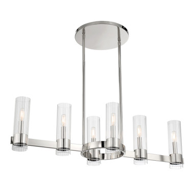 Minka-Lavery - 3896-77 - Six Light Island Pendant - Vernon Place - Chrome